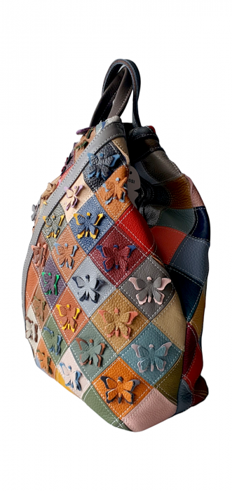 Rucsac Dama Piele Naturala Multicolor Jetla G03510 [3]