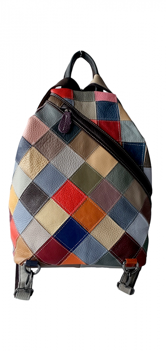 Rucsac Dama Piele Naturala Multicolor Jetla G03510 [4]