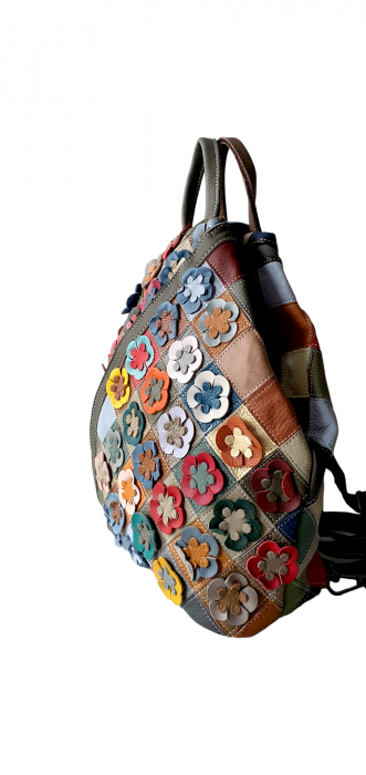 Rucsac Dama Piele Naturala Multicolor Jetla G03703 [3]
