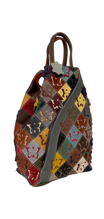 Rucsac Dama Piele Naturala Multicolor Jetla G04633 [2]