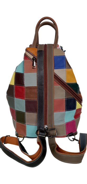 Rucsac Dama Piele Naturala Multicolor Jetla G04633 [4]