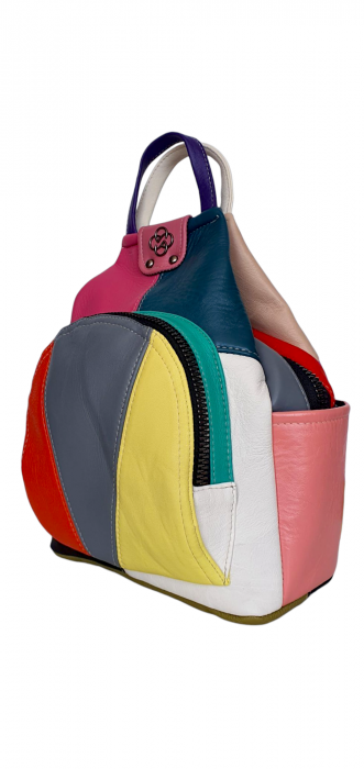 Rucsac Dama Piele Naturala Multicolor Jetmira G04398 [3]