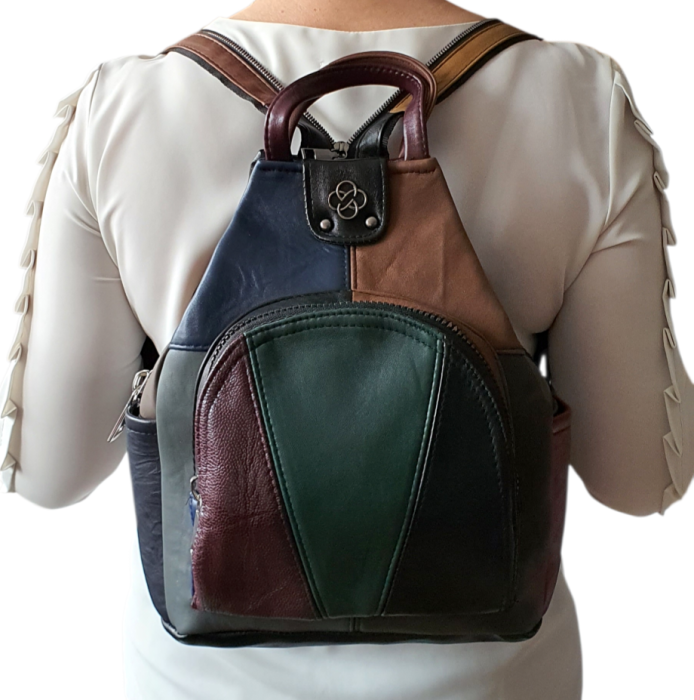 Rucsac Dama Piele Naturala Multicolor Jetmira G04597 [7]