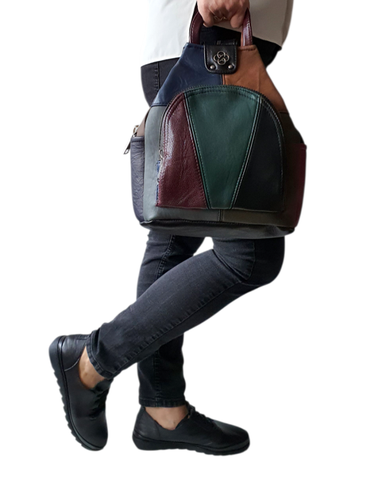 Rucsac Dama Piele Naturala Multicolor Jetmira G04597 [6]