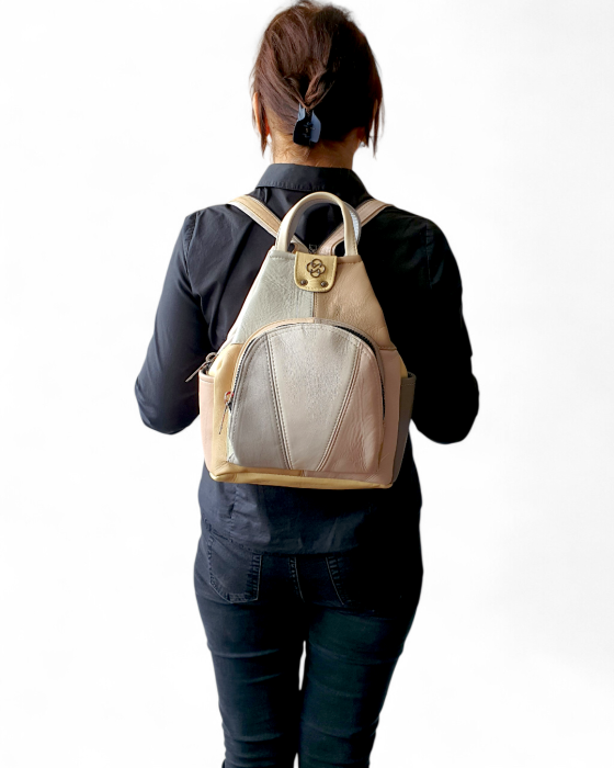 Rucsac Dama Piele Naturala Multicolor Jetmira G04775 [8]