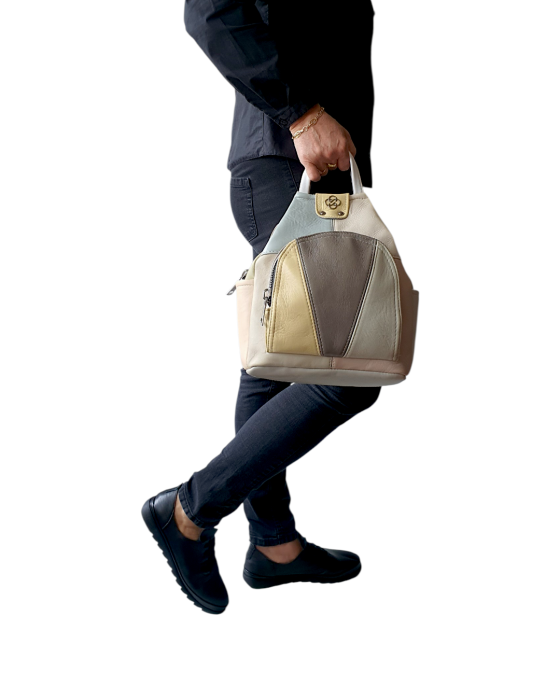 Rucsac Dama Piele Naturala Multicolor Jetmira G04779 [6]