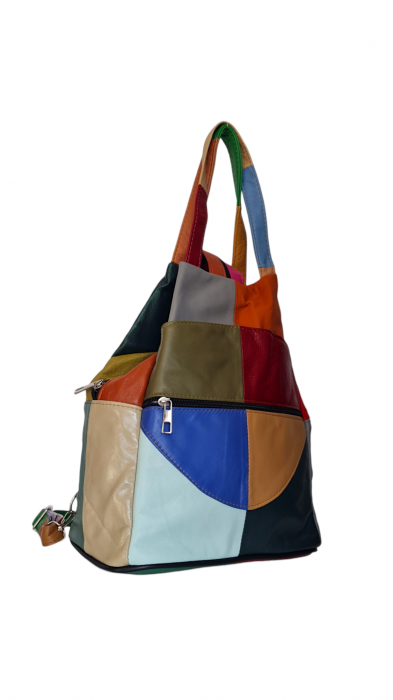 Rucsac Dama Piele Naturala Multicolor Lili G04160 [2]