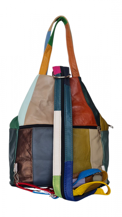 Rucsac Dama Piele Naturala Multicolor Lili G04160 [4]