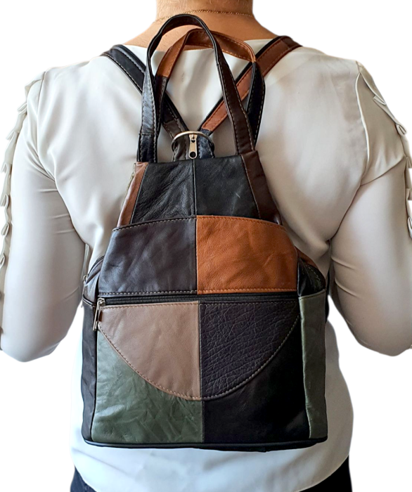 Rucsac Dama Piele Naturala Multicolor Lili G04537 [7]