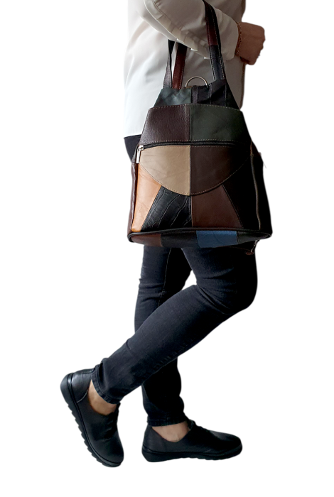 Rucsac Dama Piele Naturala Multicolor Lili G04628 [6]