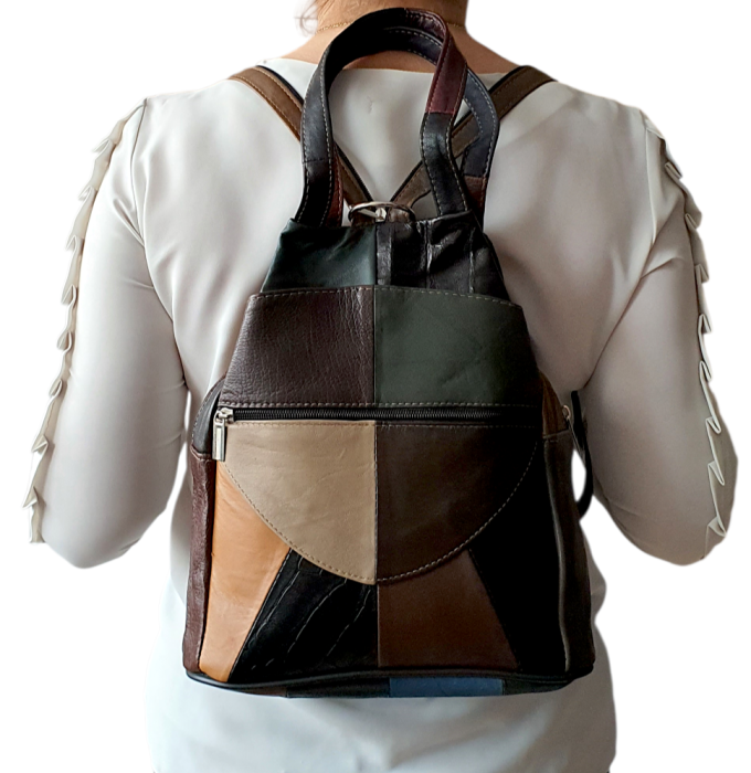 Rucsac Dama Piele Naturala Multicolor Lili G04628 [7]