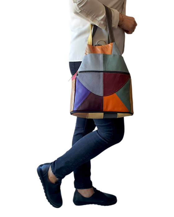 Rucsac Dama Piele Naturala Multicolor Lili G04689 [6]