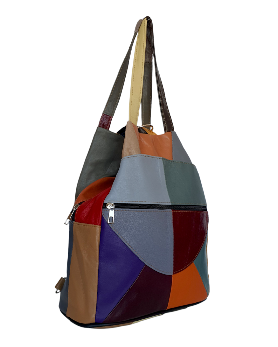 Rucsac Dama Piele Naturala Multicolor Lili G04689 [3]