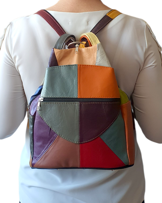 Rucsac Dama Piele Naturala Multicolor Lili G04691 [7]