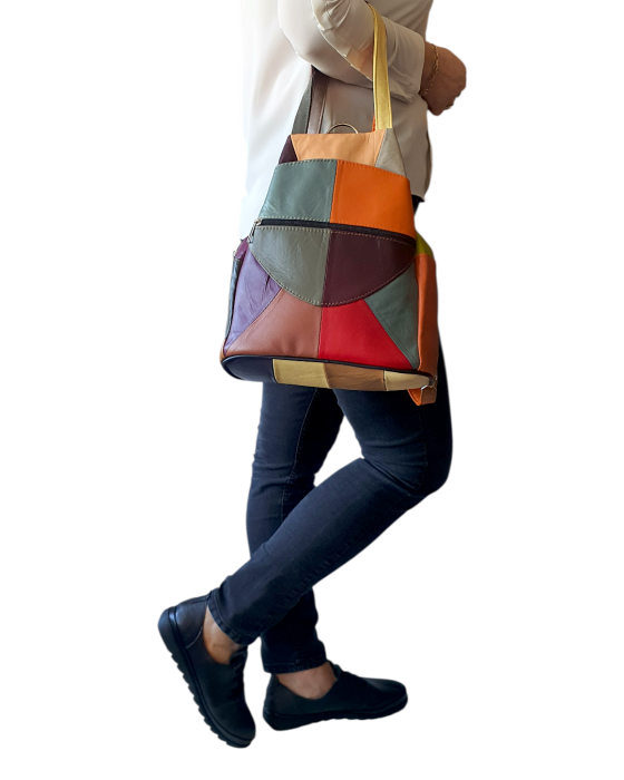 Rucsac Dama Piele Naturala Multicolor Lili G04691 [6]