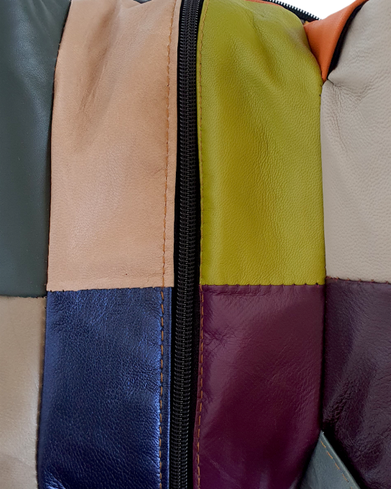 Rucsac Dama Piele Naturala Multicolor Lili G04691 [5]