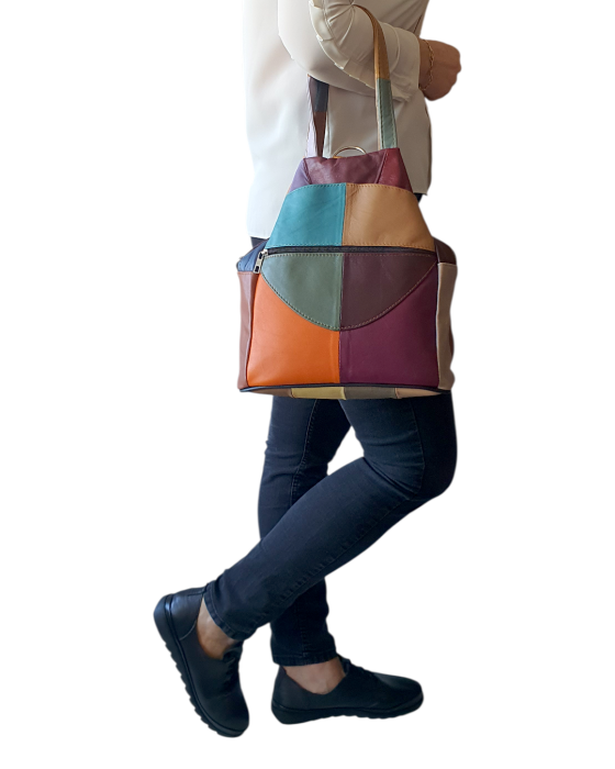 Rucsac Dama Piele Naturala Multicolor Lili G04692 [6]