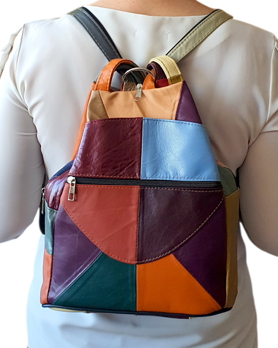 Rucsac Dama Piele Naturala Multicolor Lili G04693 [7]