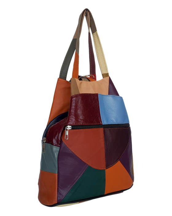 Rucsac Dama Piele Naturala Multicolor Lili G04693 [3]