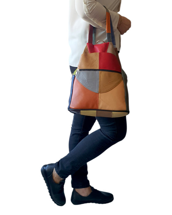 Rucsac Dama Piele Naturala Multicolor Lili G04694 [6]