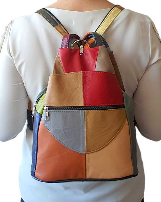 Rucsac Dama Piele Naturala Multicolor Lili G04694 [7]