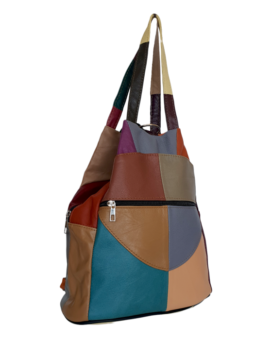 Rucsac Dama Piele Naturala Multicolor Lili G04695 [3]