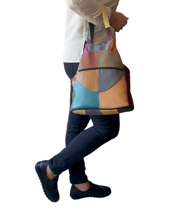 Rucsac Dama Piele Naturala Multicolor Lili G04695 [6]