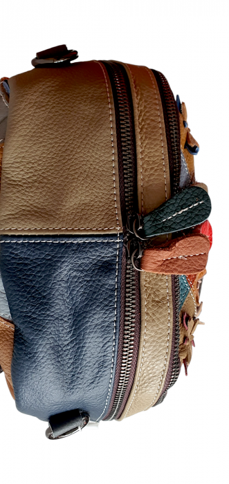 Rucsac Dama Piele Naturala Multicolor Lizy G03810 [5]