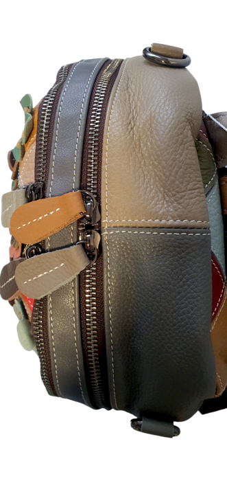 Rucsac Dama Piele Naturala Multicolor Lizy G04098 [5]
