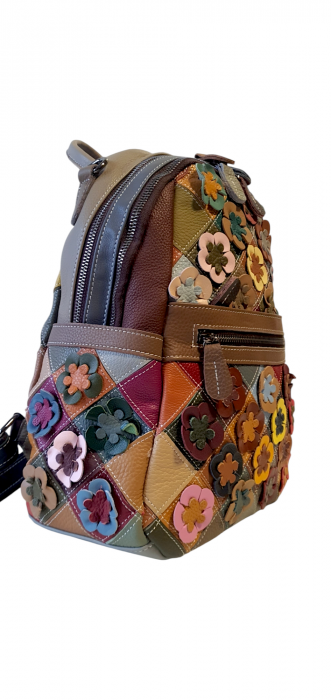 Rucsac Dama Piele Naturala Multicolor Lizy G04098 [2]