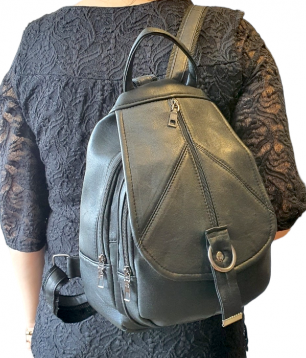 Rucsac Dama Piele Naturala Negru Margareta G03198 [7]