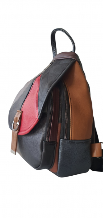 Rucsac Dama Piele Naturala Multicolor Margareta G04112 [2]