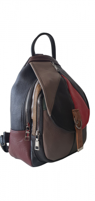 Rucsac Dama Piele Naturala Multicolor Margareta G04112 [3]