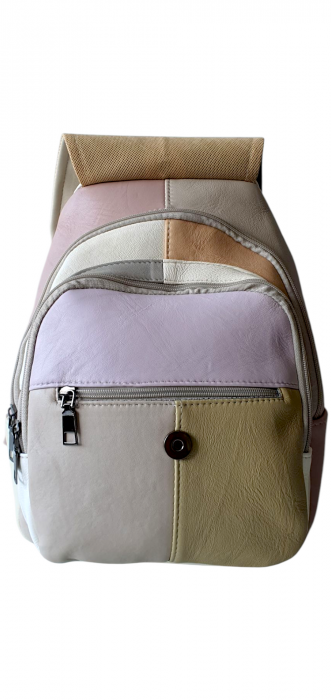Rucsac Dama Piele Naturala Multicolor Margareta G04297 [5]