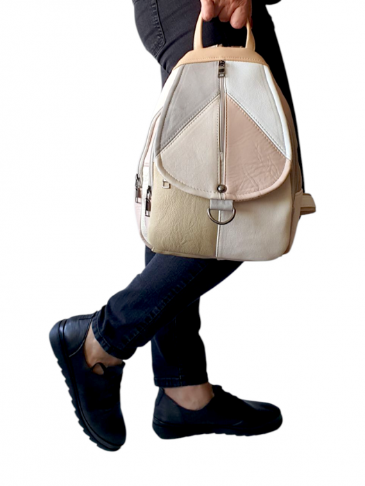 Rucsac Dama Piele Naturala Multicolor Margareta G04298 [7]