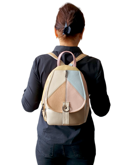 Rucsac Dama Piele Naturala Multicolor Margareta G04711 [9]