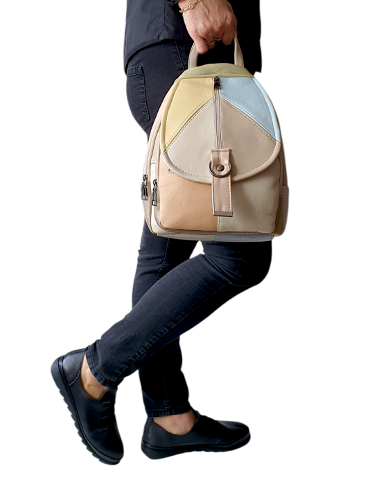 Rucsac Dama Piele Naturala Multicolor Margareta G04712 [8]