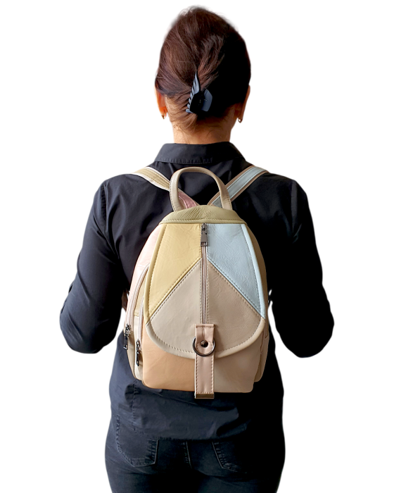 Rucsac Dama Piele Naturala Multicolor Margareta G04712 [9]