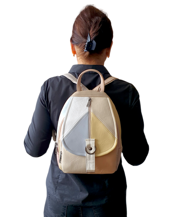 Rucsac Dama Piele Naturala Multicolor Margareta G04713 [8]