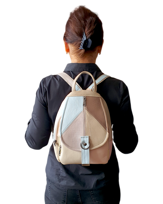 Rucsac Dama Piele Naturala Multicolor Margareta G04714 [8]