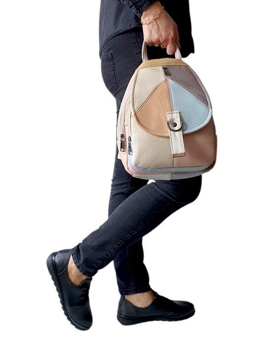 Rucsac Dama Piele Naturala Multicolor Margareta G04715 [8]