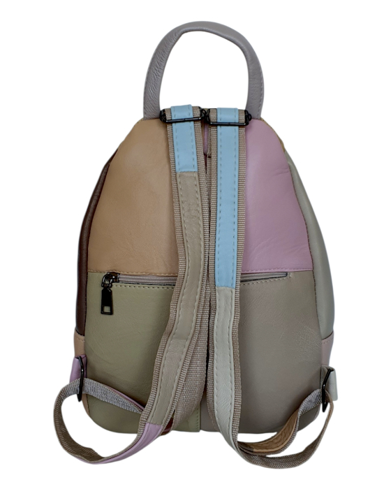 Rucsac Dama Piele Naturala Multicolor Margareta G04796 [4]