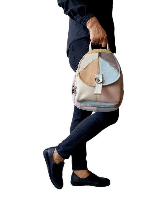 Rucsac Dama Piele Naturala Multicolor Margareta G04796 [7]