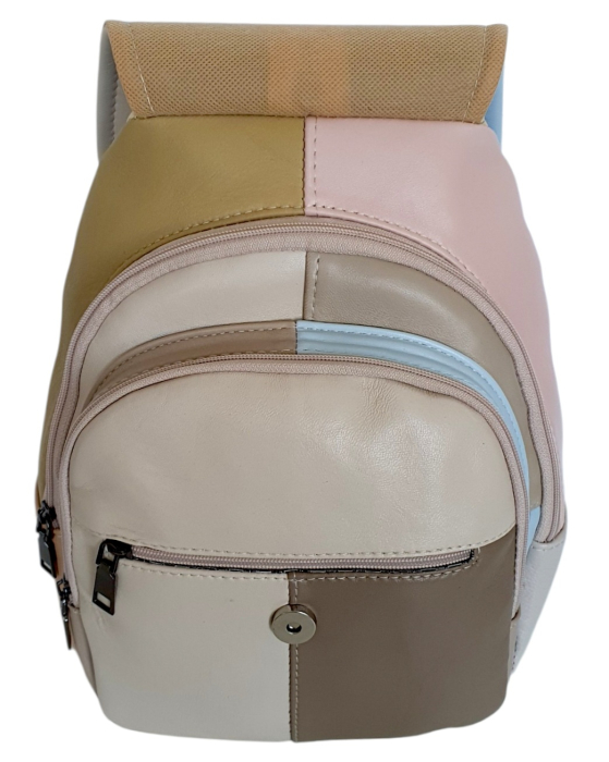 Rucsac Dama Piele Naturala Multicolor Margareta G04797 [5]