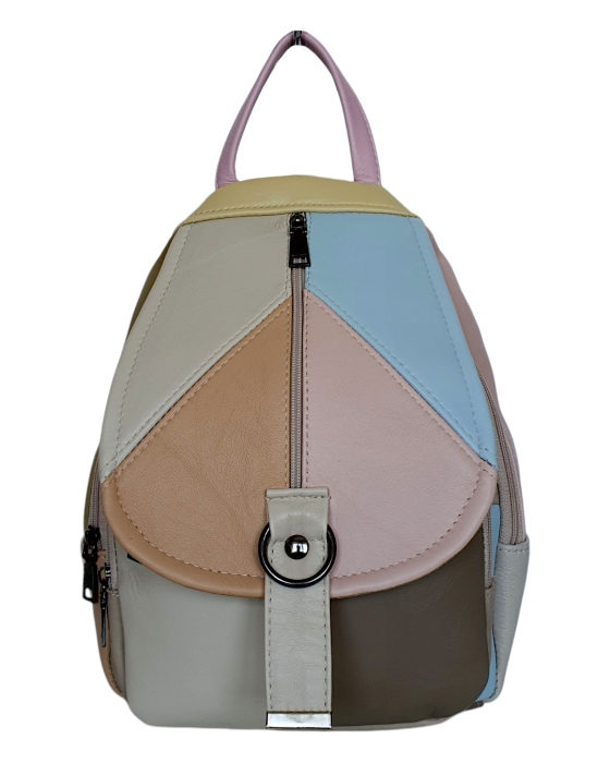 Rucsac Dama Piele Naturala Multicolor Margareta G04797 [2]
