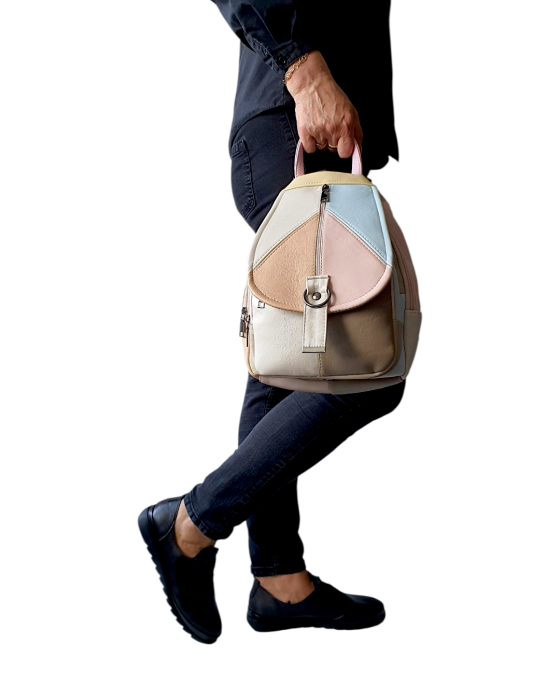 Rucsac Dama Piele Naturala Multicolor Margareta G04797 [6]