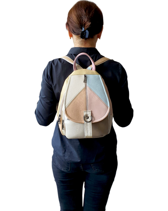 Rucsac Dama Piele Naturala Multicolor Margareta G04797 [7]