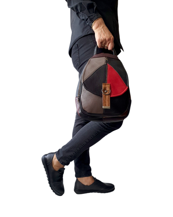 Rucsac Dama Piele Naturala Multicolor Margareta G04798 [7]