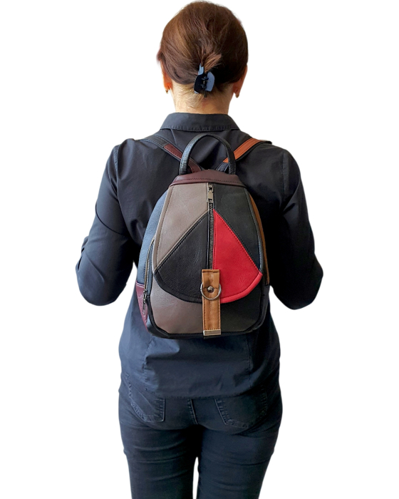 Rucsac Dama Piele Naturala Multicolor Margareta G04798 [8]