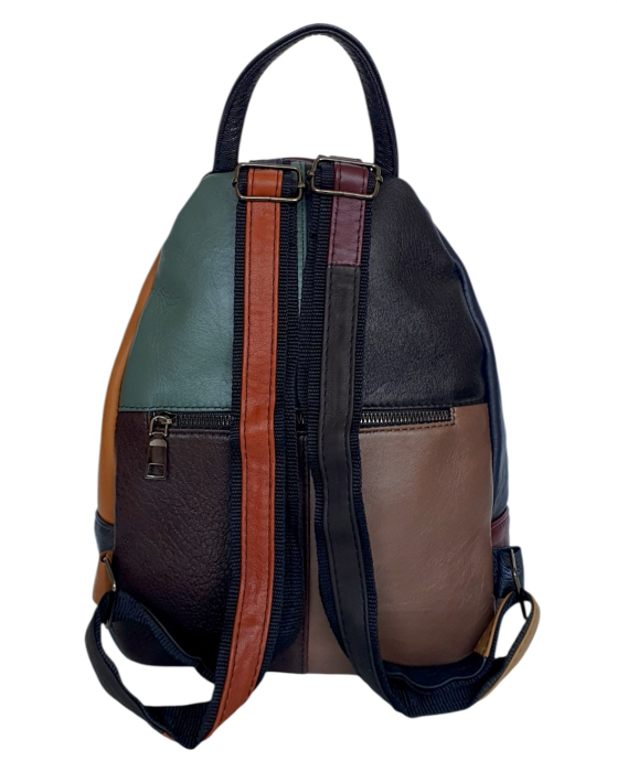 Rucsac Dama Piele Naturala Multicolor Margareta G04798 [4]